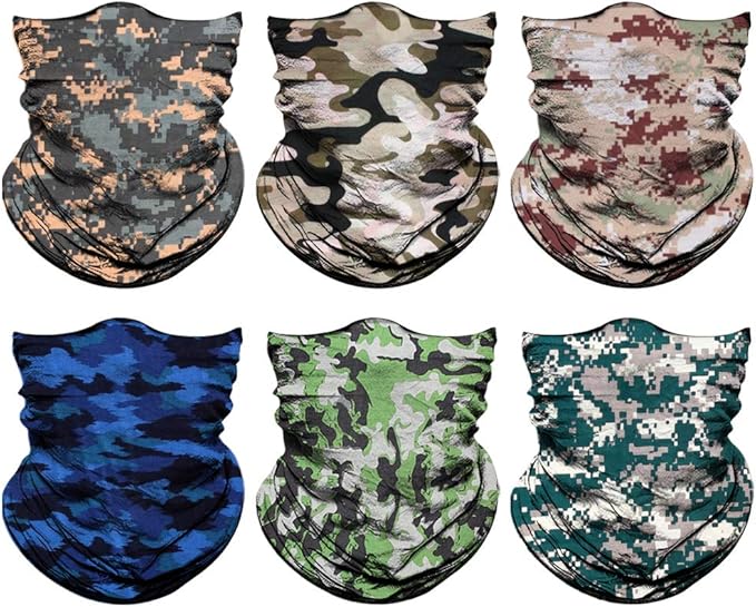Venswell Neck Gaiter Face Mask Men Women,Seamless Bandana Rave Face Cover Scarf Mask,Balaclava,Headband, Head Wrap,Headwear