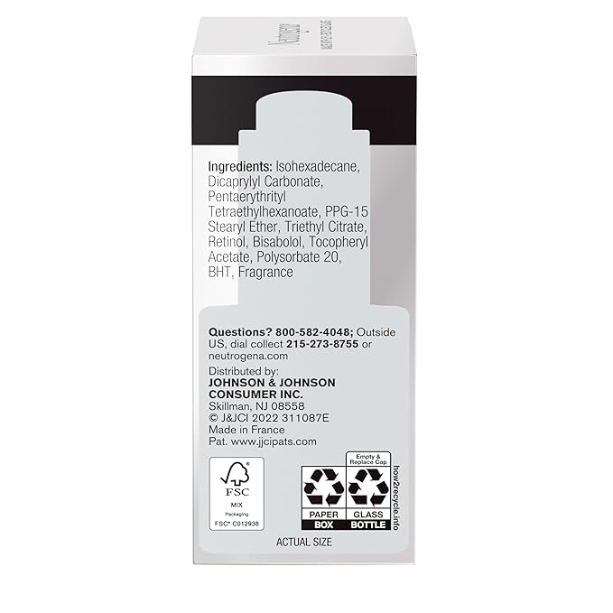 Neutrogena Rapid Wrinkle Repair Retinol Face Oil, Daily Anti-Aging Face Serum to Fight Fine Lines, Deep Wrinkles, & Dark Spots, 1.0 fl. oz,(Pack of 2)