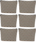 6 Pcs Checkered Makeup Bags Make up Bag Cosmetic Bags for Women Girls Sister Grandma Best Friend Easter Christmas Birthday Travel Toiletry Bag Aesthetic Zipper Organizer Accessories, Cute Black Plaid