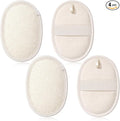 4 Pcs Natural Loofah Sponge, Luffa Exfoliating Body Scrubber for Women Men Bath Loofah for Body and Face Made with Shower Luffa Sponge