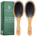 Detangler Bamboo Detangling Hair Brush - For Women, Men, and Kids, Wet or Dry Use With Hair Products