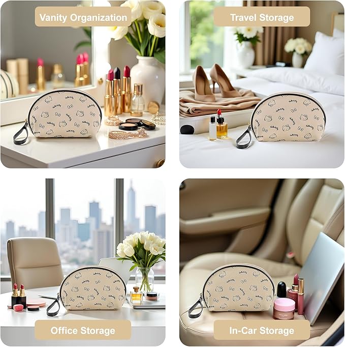 AmBealla 2PCS Cosmetic Bag Storage Purse Bag for Women,Cute Compact Travel Makeup Bag for Keys and Phone,Practical for Girls,Travel Bag for Toiletry
