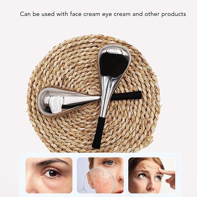 Ice Cryo Sticks,Ice Globes for Face & Eyes, Unbreakable Stainless Steel Cryo Sticks for Beauty Routines, Facials Cold Roller Cooling Globes for Puffiness, Wrinkles, Dark Circles, Headaches