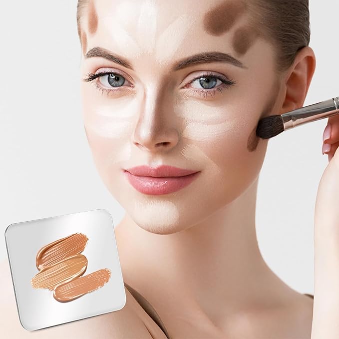 Makeup Mixing Palette, Foundation Spatula, Stainless Steel, Nail Art Palette