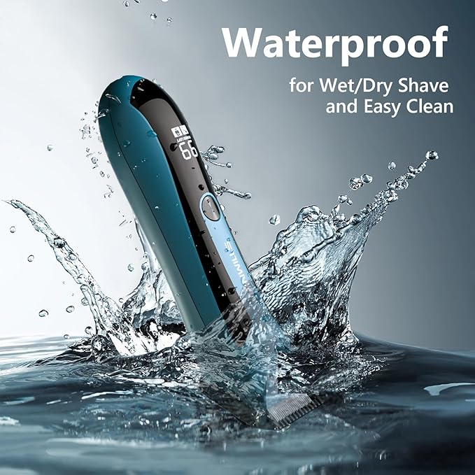 Body Hair Trimmer Men - Body Groomer, Groin Hair Trimmer for Men Waterproof Wet/Dry Use, Electric Ball Trimmer/Shaver with Charging Dock, Male Hygiene Razor, Mens Grooming Kit