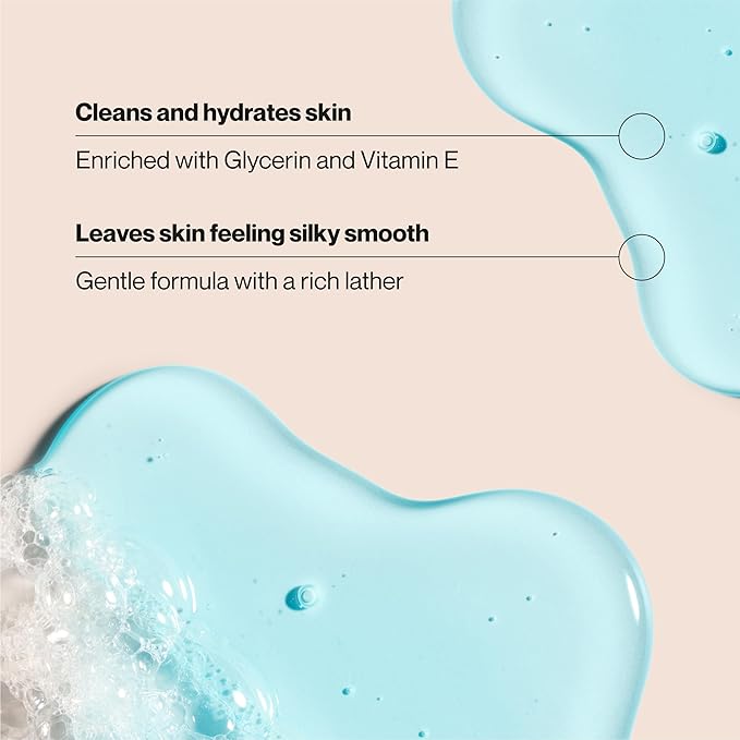 Suave Ocean Breeze Moisturizing Body Wash with Glycerin & Vitamin E, Hydrating Formula For Soft, Smooth Skin, Long Lasting Fragrance, 18 FL OZ, 6 Count