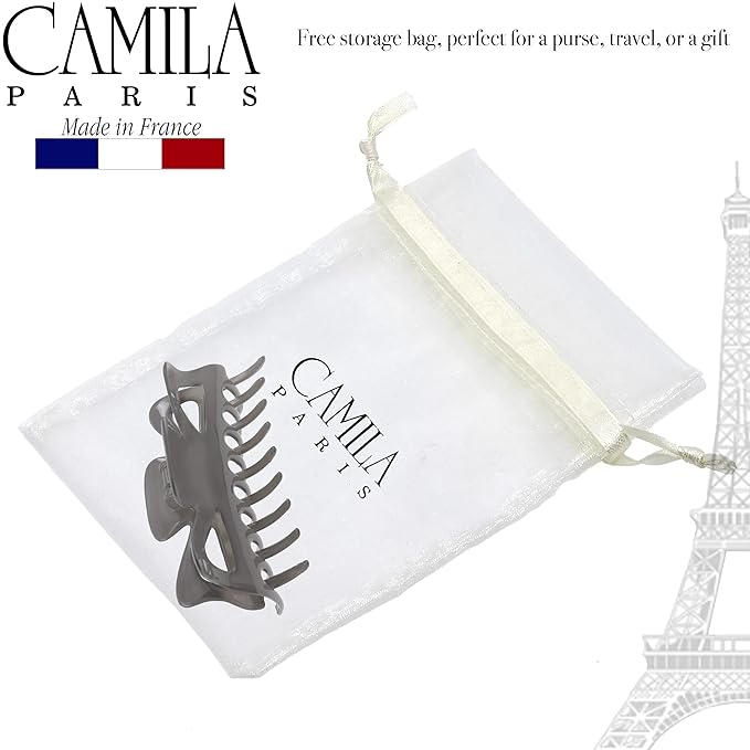 Camila Paris CP3505 French Large Hair Clips for Women Thick Hair for Long Curly Wavy Hair, Girls Hair Claw Clip, Durable Styling Big Claw Clip for Thick Hair, Strong Hold No Slip Grip, Made in France