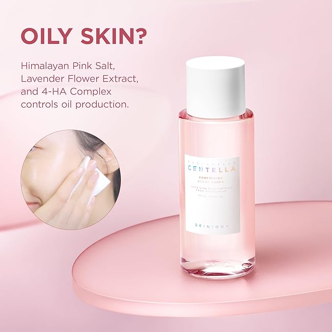 SKIN1004 Poremizing Clear Toner 7.10 fl.oz, 210ml, Korean Face Toner with Himalayan Pink Salt & Madagascar Centella, Facial Toner for Pore Care & Oil Balance, Hydrating Essence, Korean Skin Care