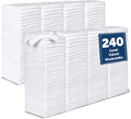Coral Velvet Washcloths Bulk -240 Pack, Highly Absorbent and Soft White Face Towels, Multi-Purpose Washcloths and Hand Towels for Bathroom, Hotel, Spa and Gym, 12 x 12 inches