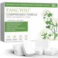 Compressed Towel Tablets Thicken, 50 Pack Disposable Face Towel Quickly Expand with Water, Reusable Compact Washcloths 12"x9", Cotton Soft & Lint-Free Portable for Home Travel Beauty Guest
