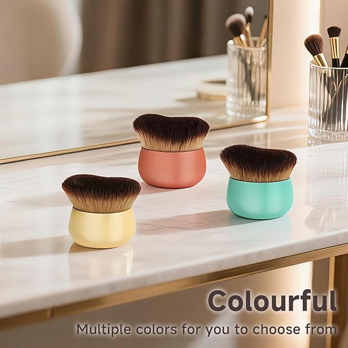 Makeup Blend & Blur Extra Large Body Brush for Self Tanner,Leg Makeup & Bronzer Self Tan Applicator, Powder, Foundation, Blusher, Bronzer，Massager for Face Gift box (Green)