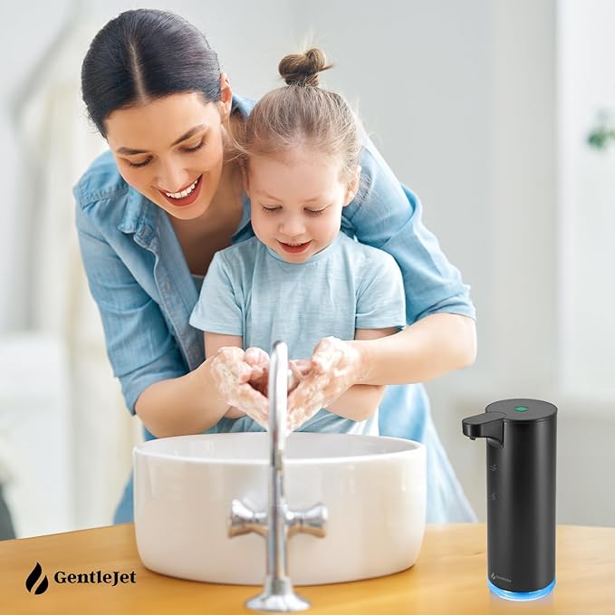 EasyFoam Automatic Foaming Soap Dispenser – Touchless Sensor, USB-C Rechargeable, 304 Stainless Steel, IPX5 Waterproof for Bathroom Kitchen Sink, 280 ml