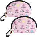 AmBealla 2PCS Cosmetic Bag Portable Storage Bag for Women,Cute Compact Travel Makeup Bag for Keys and Phone,Portable Bag for Girls,Pink