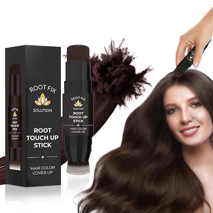 Root Touch Up Hair Color Stick for Gray Coverage - Instant Bald Spot Concealer Stick for Grays and Roots - Professional Salon Quality Hair Cover Up Hair Products for Women/Men (Dark Brown, One Size)