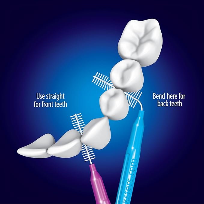 Piksters Interdental Brushes, 40 pk, Size 3, Interdental Tooth Brush for Medium Gaps, Gum Soft Bristles for Plaque Removal, Safe for Braces