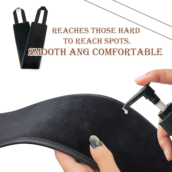 Back Lotion Applicator Soft Back Self Tanning Applicator Non-Absorbent Double-Side Used Fake Tan Back Applies Self-Tanner Back Mitt Applicator for Self-Tanning Lotion, Mousse, Cream