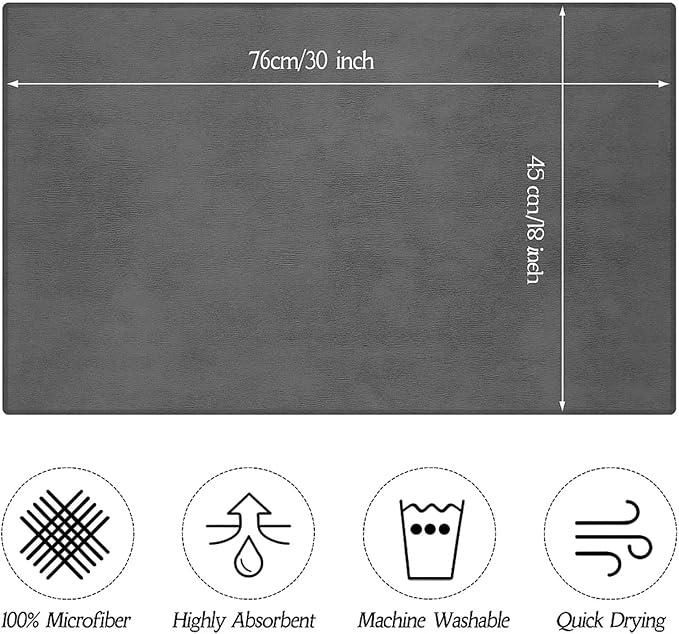 Shimeyao 26 Pcs Salon Bleach Proof Towels Highly Absorbent Hair Towels Hand Facial Cloths Bleach Resistant for Salon Barber Spa Beauty Bath Hair Stylist(Gray,18 x 30 Inch,Classic)