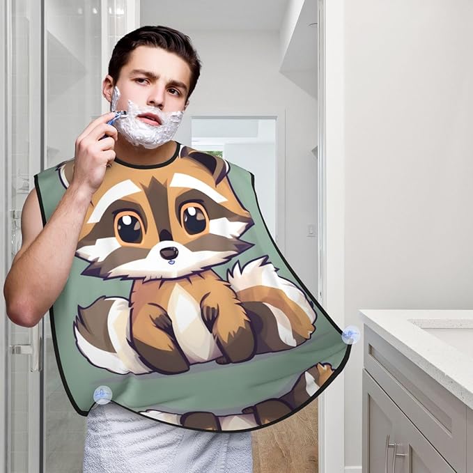 Three Dachshunds Print Beard Bib Shaving Apron, Beard Hair Trimming Cape Gift For Dad