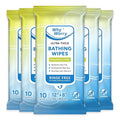 WhyWorry Ultra Thick Bathing Wipes for Adults Rinse Free, Large Body Wipes for Women, Men, Elderly Care & Cleaning, 8" x 12" Disposable Shower Washcloths for Gym & Camping, Unscented, 50 Count