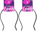 GOODY Ouchless Medium Headband with Flex Tips - Flex Teeth Hold Bangs & Layers In Place for a Comfortable Fit - for All Hair Types - Pain-Free Hair Accessories for Women, Men, Boys, and Girls