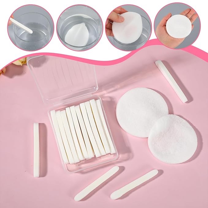 240+2 Pack White Compressed Facial Sponges with Storage Box, Professional Round Compress Face Cleaning & Makeup Removal Sponges for Estheticians, Soft Reusable Exfoliating Spa Sponge (3.1")