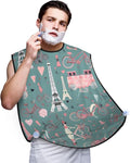 Rabbit Background Print Beard Bib Shaving Apron, Beard Hair Trimming Cape Gift For Dad