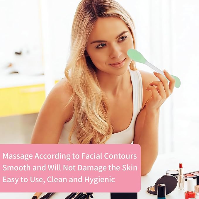 4 Pcs Silicone Face Mask Applicators, Flexible Facial Mud Masks Applicator, Face Scrubber,Supplies Tool for Applying Facial Mask,Sleeping Mask,Clay Mask,Body Lotion
