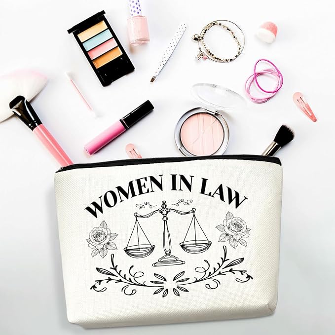 Lawyer Gifts for Women,Future Lawyer Makeup Bag-Perfect Law School Graduation Gift for Women,Cute Attorney Cosmetic Pouch,Durable Travel Toiletry Organizer for New Lawyers & Bar Exam Celebrations
