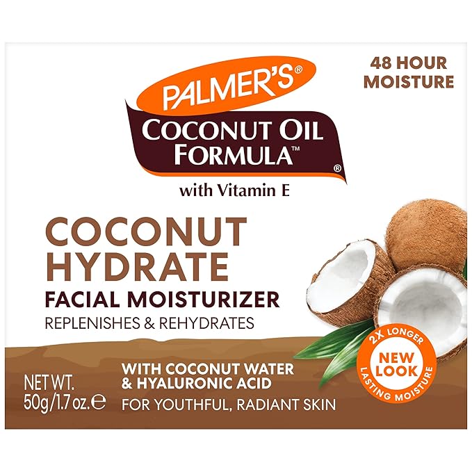 Palmer's Coconut Oil Formula Coconut Water Face Moisturizer, 1.7 Ounce Jar, (Pack of 2)