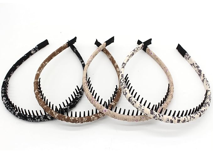 headbands for women non slip hair bands for women's hair Zig Zag Headbands(pack of 4)