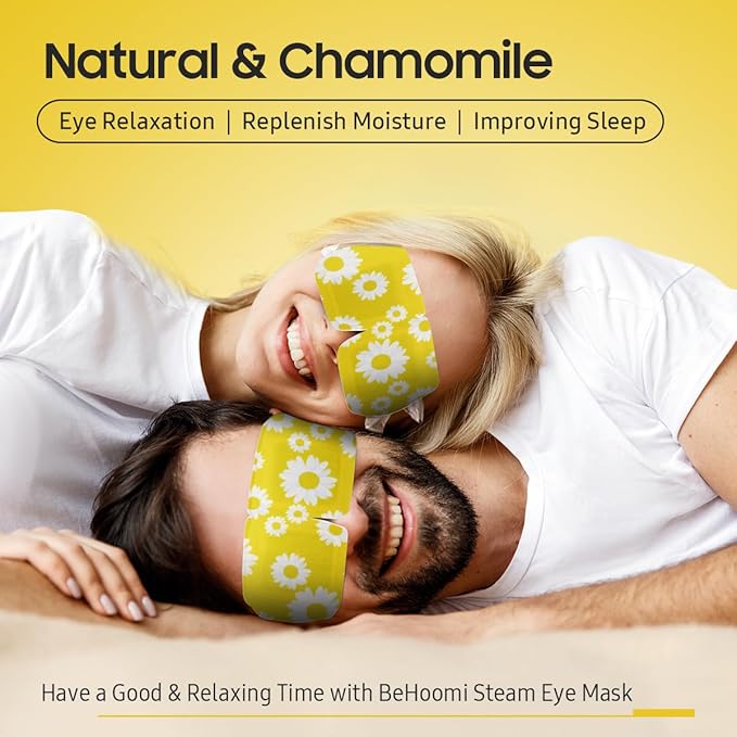 30Packs Steam Eye Mask, Heated Eye Mask Warm Compress for Eyes, Self Heating Disposable Steam Mask for Home Sleep, Spa, Travel Essentials & Relaxation Gifts, Stocking Stuffers (Chamomile)