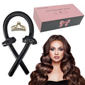 AUITRONCARE Heatless Hair Curlers for Long and Medium Hair,Silk Curls Headband with Gift Box,Satin Curling Rod Headband,No Heat Rollers to Sleep in Overnight(Black) (HC-BOX-BLACK)