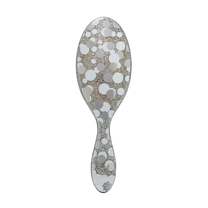 Wet Brush Original Detangler Hair Brush, Silver (Groovy Disco), Ultra-Soft IntelliFlex Bristles, Detangling Bristles Glide Through Tangles (Wet Dry & Damaged Hair), Women & Men