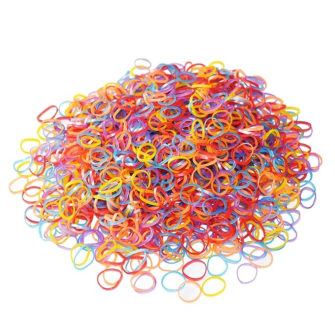 Baby Hair Ties Elastic Hair Rubber Bands,400pcs Multi Color Small Hair Holder Hair Tie for Kids Girls