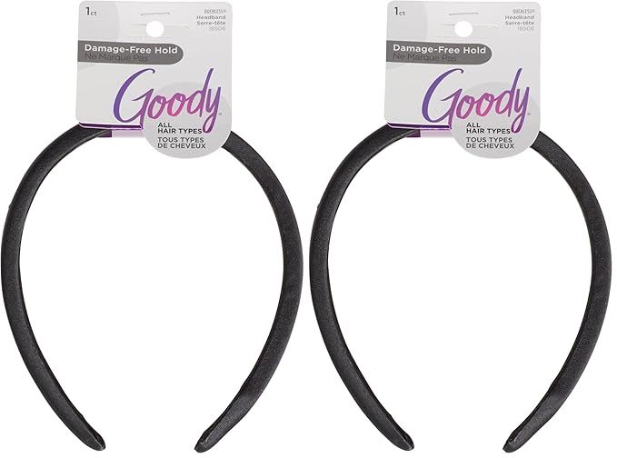 GOODY SOFT PADDED HEADBAND 1CT BLACK (Pack of 2)