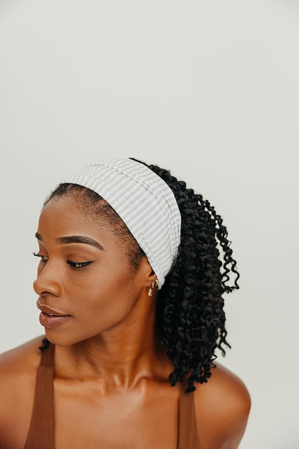 Maven Thread 4" Wide Workout Headbands for Women (2 Pack) – Non-Slip Sweatbands for Gym, Running & Yoga
