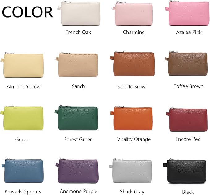 PU Leather Makeup Simple and Convenient Handbag Small Exquisite Storage Bag (Pu/French Oak)