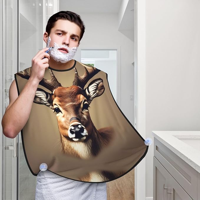 Tropical Fruit Pineapple Print Beard Bib Shaving Apron, Beard Hair Trimming Cape Gift For Dad