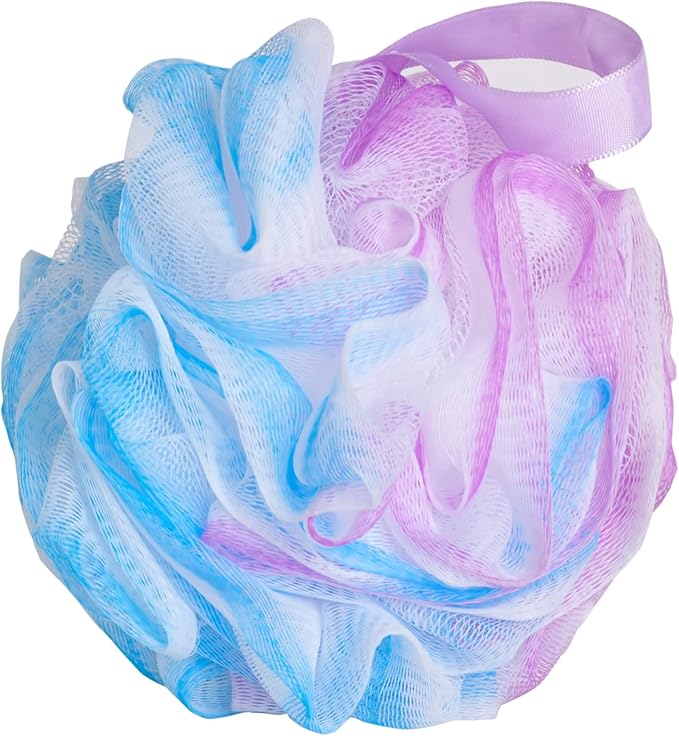 Urbanstrive Shower Bath Sponge XL 75g Soft Shower Loofahs Balls for Body Wash Men Women Bathroom Accessories, 1 Pack, Blue-Purple