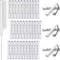 WILLBOND 36 Pieces Cold Wave Rod Hair Perm Rods Hair Rollers Perming Curlers with Steel Rat Tail Comb for Hairdressing Styling