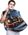 Yellow Flowers Butterflies Print Beard Bib Shaving Apron, Beard Hair Trimming Cape Gift For Dad