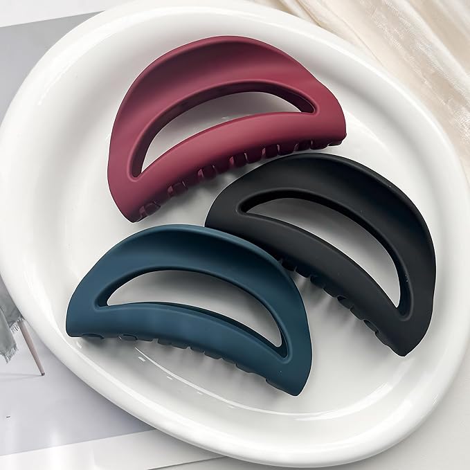 6Pcs Silicone Hair Claw Clips for Women, Mellow Flexible Hair Clip No Normal Hard Plastic Material,Non-Slip Strong Hold Durable Won't Break Cozy Claw Clips for Thick Hair
