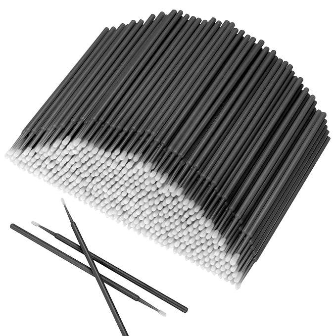 Akstore 600 PCS Disposable Micro Applicators Brush Eyelash Extension (Black)