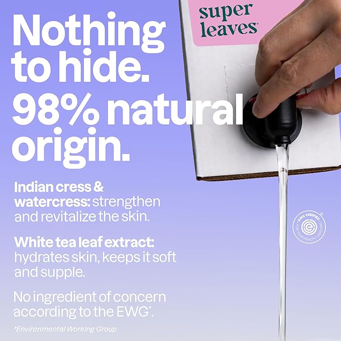 ATTITUDE Body Wash, EWG Verified Shower Gel, Dermatologically Tested, Plant and Mineral-Based, Vegan Personal Care Products, Coconut & Wild Berries Scent, Bulk Refill, 67.6 Fl Oz