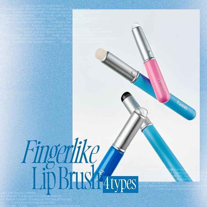 fwee Fingerlike Silicone Lip Brush Slim | Multi-purpose Makeup Blending Brush with Lid