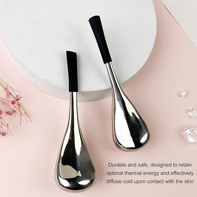 Ice Globes Facial Skin Care Tools for Women Face Eyes, Stainless Steel Reduce Puffiness Wrinkles Cooling Spa Globes Facial Sticks Beauty Cryo Sticks for Face Beauty Skin Care Tools