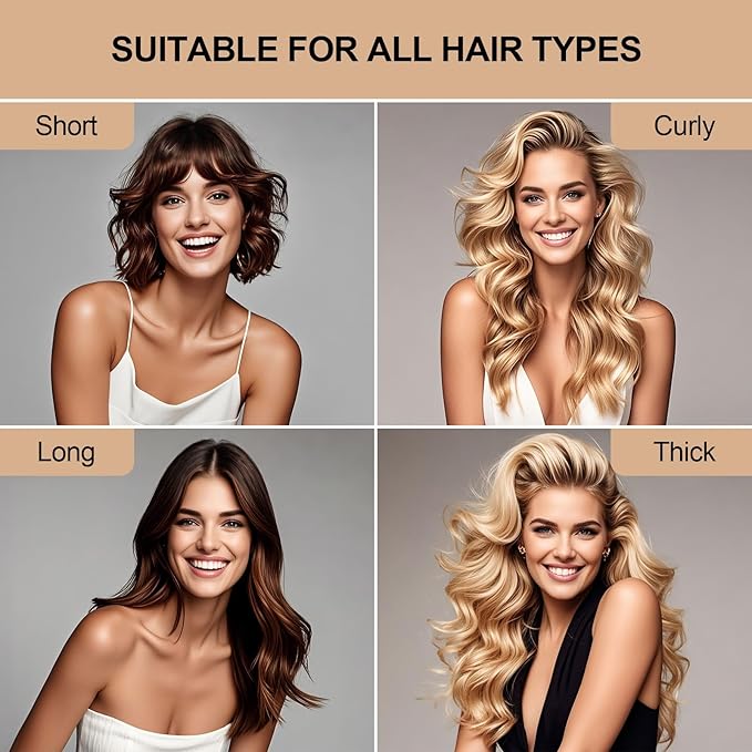 Heatless Curls Overnight Set - Jumbo Overnight Hair Curlers to Sleep In, Soft Velvet Hair Rollers for Women, No Damage Curls Styling Tools 4pcs