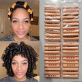 40Pcs Perm Rods Set - Plastic Cold Wave Rollers Non-Slip Hair Curlers for Long, Medium, Short Heatless Perming and Hairdressing (Yellow)