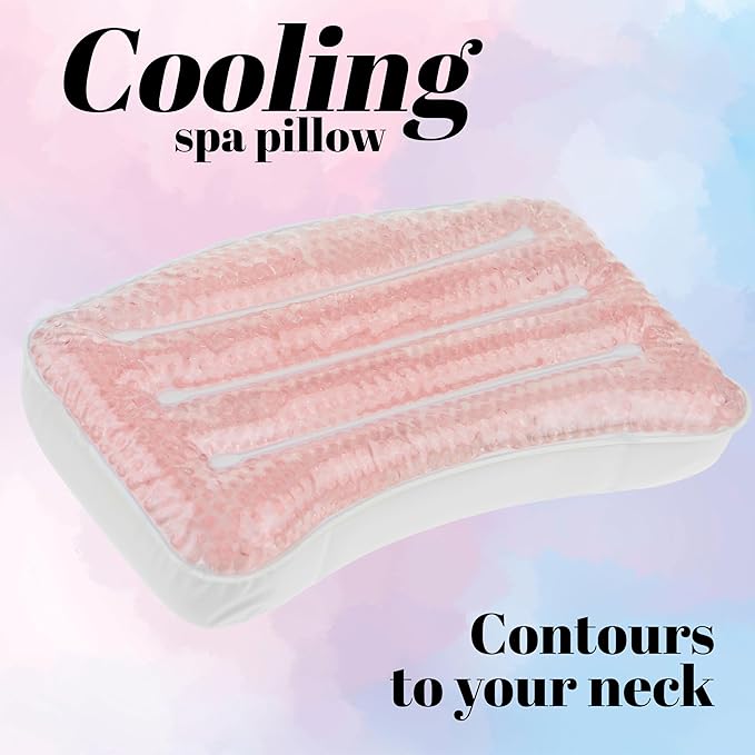Expressions Spa Pillow with Glitter Gel - 1pc Cooling Spa Pillow for Bathtub and Hot Tub Relaxation | Luxury Bath Products & Spa Accessories for Women