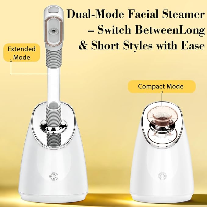 Facial Steamer Spa Kit, Nano Ionic Face Steamer for Deep Cleaning Unclogs Pores, Warm Mist Humidifier Steamer for Face Home Sauna SPA, Self Care Gifts for Women